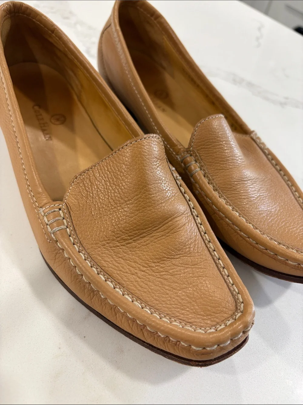 Cole Haan Tan Leather Moccasin Loafers Flats Size 7